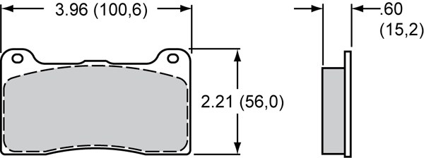 Wilwood Brake Pad, Smartpad BP-40, Metallic, Set of 4 – 150-12248K