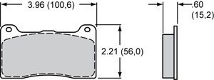 Wilwood Brake Pad, Fmsi Number 7816, BP-40 Compound, Set of 4 – 150-40-7816K