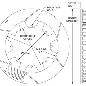 Wilwood Brake Rotor, Gt 36, Vented and Slotted, 2 Piece Without Hat, Rotor to Hat Bolt Pattern 8 X 7.00 Inch, 12.19 X 0.81 Inch Diameter – 160-12292