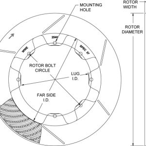 Wilwood Brake Rotor, Gt 48, Vented and Slotted, 2 Piece Without Hat, Rotor to Hat Bolt Pattern 8 X 7.00 Inch, 12.72 X 1.25 Inch Diameter – 160-2540