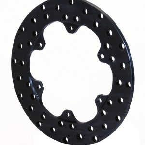 Wilwood Brake Rotor, Drilled, 2 Piece Without Hat, Rotor to Hat Bolt Pattern 6 X 6.25 Inches, 10.75 X 0.35 Inch Diameter, Black Oxide Steel – 160-3306