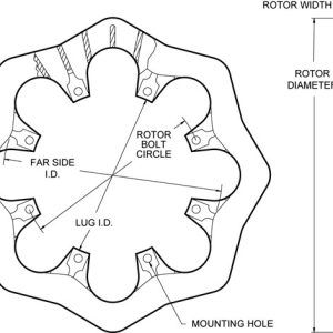 Wilwood Brake Rotor, Ultra-Light Duty, Vented and Scalloped, 2 Piece Without Hat, Rotor to Hat Bolt Pattern 8 X 7.00 Inches – 160-8136