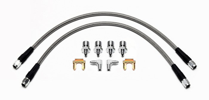 Wilwood Brake Line, Flexline, For Use with Wilwood Brake Kits Only, Stainless Steel Braided, 3 AN with Straight Female Fittings – 220-12168