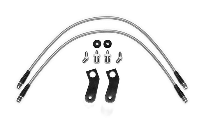 Wilwood Brake Line, Flexline, Stainless Steel Braided, 3 AN with Straight Female Fittings, 25 Inch Long – 220-15929