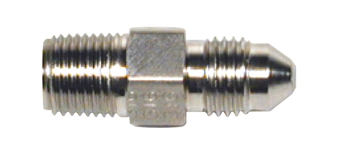 Wilwood Brake Line Fitting, Brake Line Adapter Fitting, Adapts -3 AN to 1/8-27 Pipe Thread, Straight, Steel, Single – 220-6956