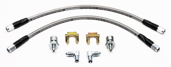 Wilwood Brake Line, Flexline, For Use with Wilwood Brake Kits Only, Universal for Domestic Vehicle, Braided Stainless Steel, 18 Inch Length – 220-8307