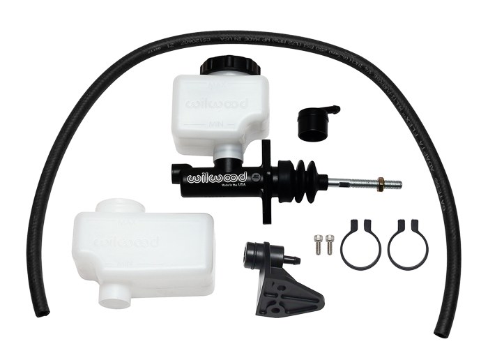 Wilwood Brake Master Cylinder, Compact, Remote Reservoir, 3/4 Inch Bore Size, Single 1/8 Inch NPT Outlet Port, E-Coated Body, Black – 260-10372