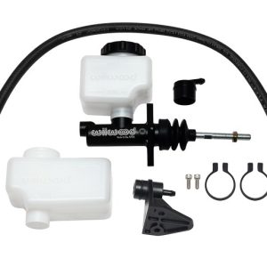 Wilwood Brake Master Cylinder, Compact, Remote Reservoir, 7/8 Inch Bore Size, Single 1/8 Inch NPT Outlet Port, E-Coated Body, Black – 260-10374