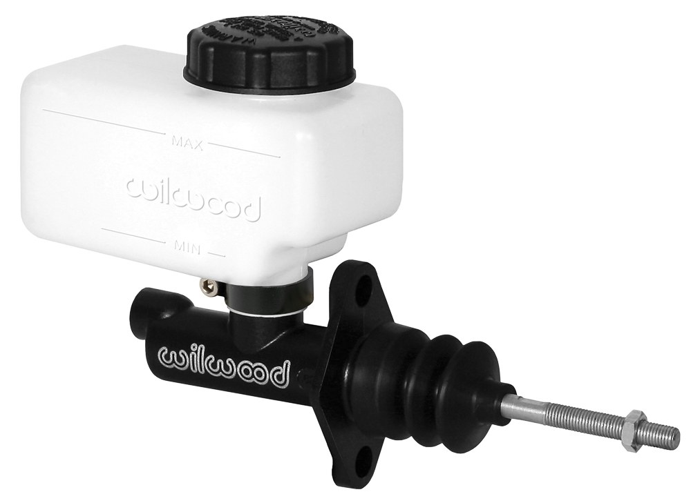 Wilwood Brake Master Cylinder, Compact, Remote Reservoir, 7/8 Inch Bore Size, Single 1/8 Inch NPT Outlet Port, E-Coated Body, Black – 260-10374