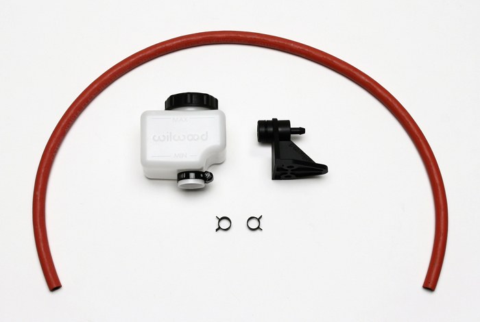 Wilwood Brake Master Cylinder Reservoir, TM1, For Use with Wilwood 260-11097, 7 Ounce, White, Plastic, With Hose – 260-11098