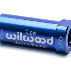 Wilwood Brake Residual Pressure Valve, 2 Pound Pressure, Anodized, Blue, Aluminum, With 1/8-27 Inch NPT Inlet and Outlet – 260-13706