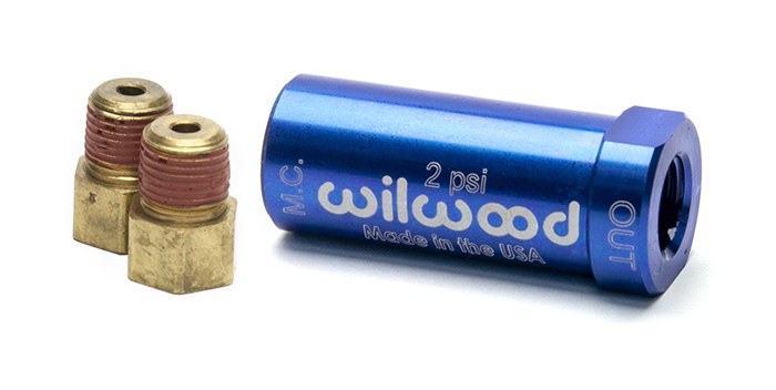 Wilwood Brake Residual Pressure Valve, 2 Pound Pressure, Anodized, Blue, Aluminum – 260-13783
