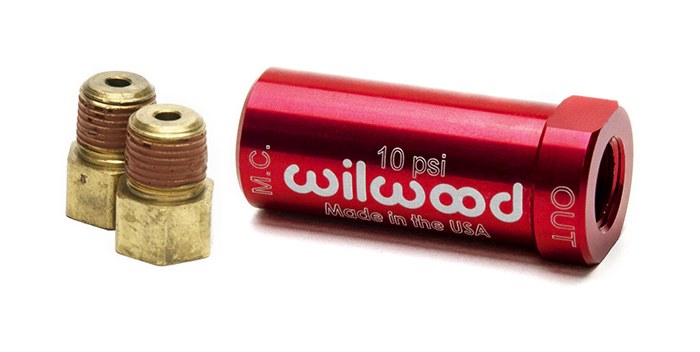 Wilwood Brake Residual Pressure Valve, 10 Pound Pressure, Anodized, Red, Aluminum – 260-13784