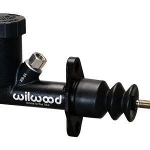Wilwood Brake Master Cylinder, Compact, Integral Reservoir, 5/8 Inch Bore Size, Single 3/8-24 Inch Outlet Port, E-Coated Black Aluminum – 260-15096