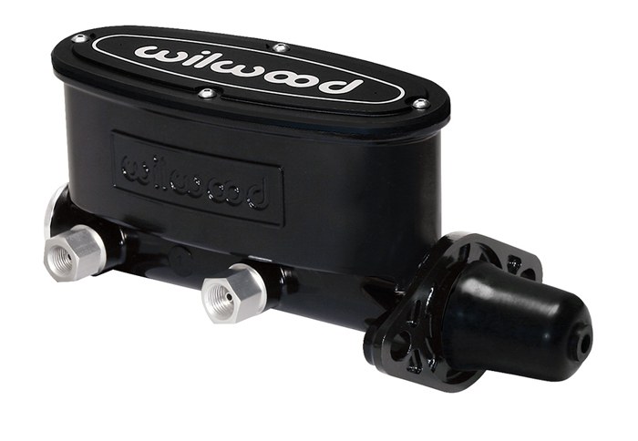 Wilwood Brake Master Cylinder, Tandem, Integral Reservoir, 1 Inch Bore Size, Two 1/2-20 Inch Outlet Ports, Black, Aluminum – 260-8555-BK