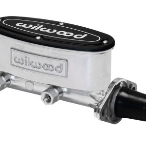 Wilwood Brake Master Cylinder, Tandem, Integral Reservoir, 1 Inch Bore Size, Two 1/2-20 Inch Outlet Ports, Ball Burnished, Aluminum – 260-8555-P