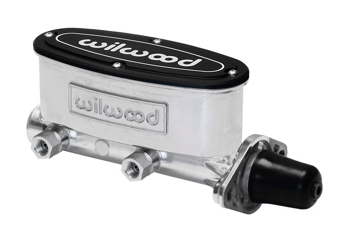 Wilwood Brake Master Cylinder, Tandem, Integral Reservoir, 1 Inch Bore Size, Two 1/2-20 Inch Outlet Ports, Ball Burnished, Aluminum – 260-8555-P