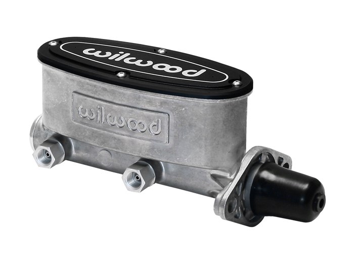 Wilwood Brake Master Cylinder, Tandem, Integral Reservoir, 1-1/8 Inch Bore Size, Two 1/2-20 Inch Outlet Ports, Bare, Aluminum – 260-8556