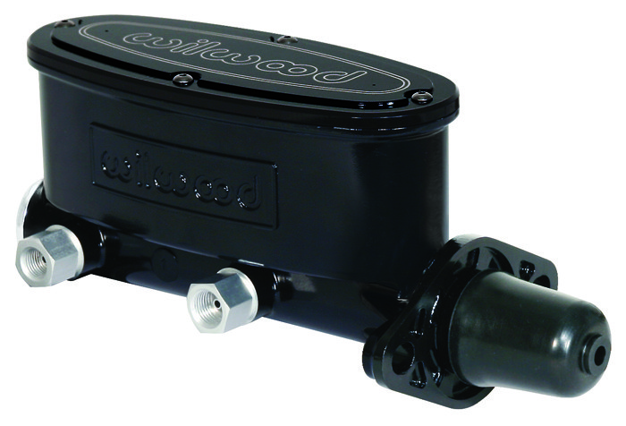 Wilwood Brake Master Cylinder, Tandem, Integral Reservoir, 1-1/8 Inch Bore Size, Two 1/2-20 Inch Outlet Ports, Black, Aluminum – 260-8556-BK