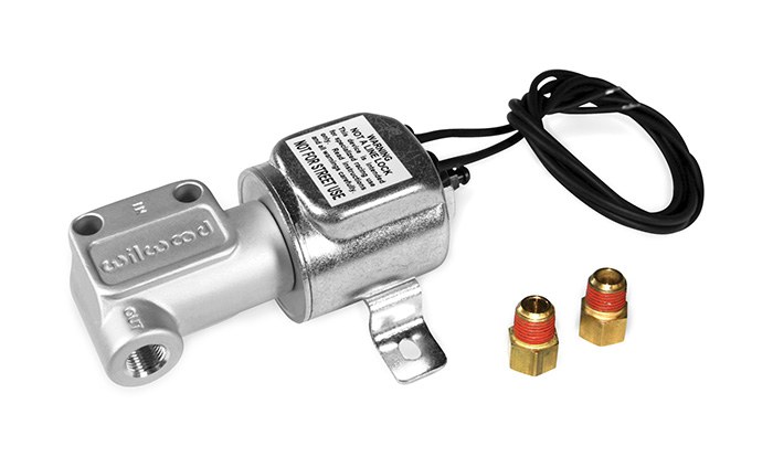 Wilwood Caliper Line Shut-Off Solenoid, 1/8-27 NPT Threaded Inlet, 1/8-27 NPT Threaded Outlet, 12 Volt 5 Amp – 260-9921