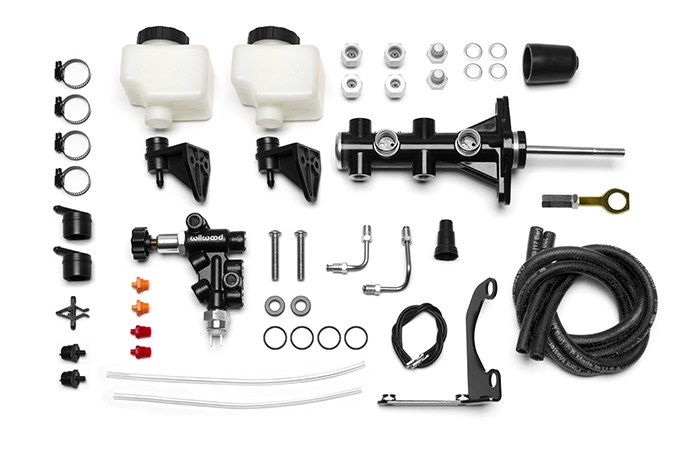 Wilwood Brake Master Cylinder, Remote Tandem, Remote Reservoir, 15/16 Inch Bore Size, Black, Aluminum/ Plastic – 261-15493-BK
