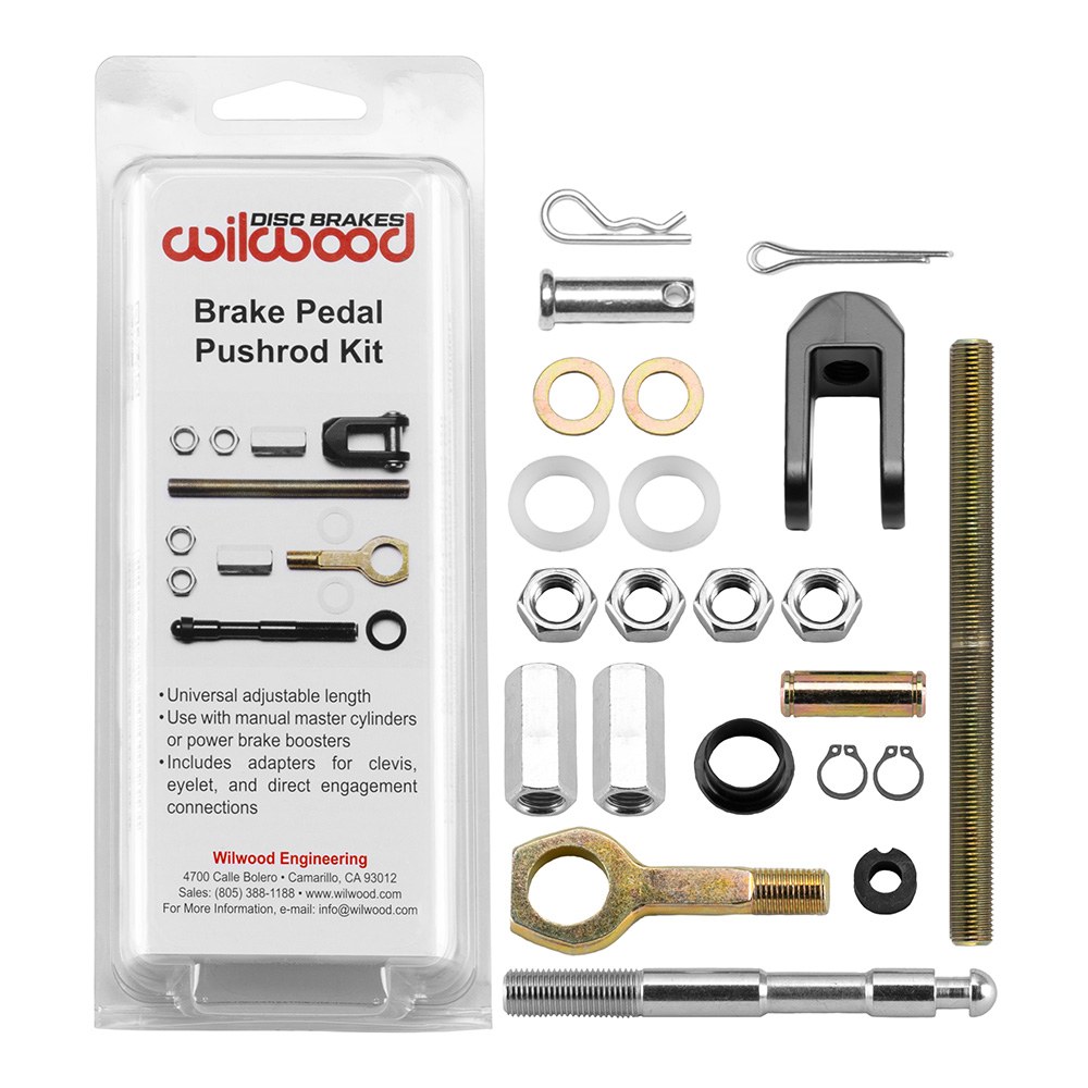 Wilwood Brake Master Cylinder Push Rod, Steel, Adjustable Length Pushrod/ Union/ Clevis/ Eyelet/ Retainer – 330-13914