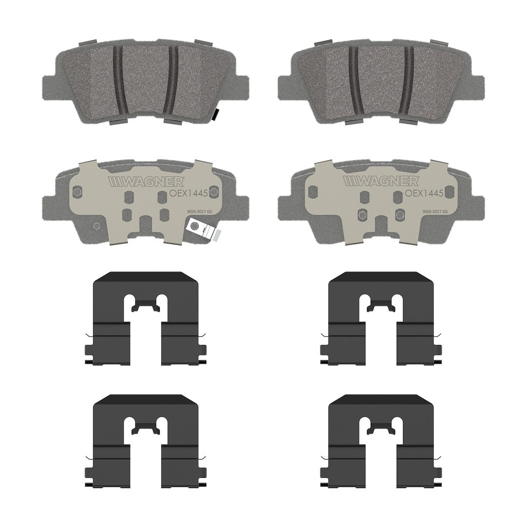 Wagner Brake Brake Pad, Oex, 0.584 Inch Friction Thickness Inner Pad, 0.584 Inch Friction Thickness Outer Pad, Ceramic – OEX1445
