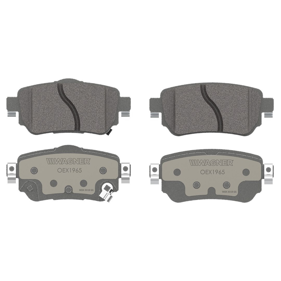Wagner Brake Brake Pad, Oex, Fmsi Number D1965-9190, Ceramic, Set of 4, With Mounting Hardware – OEX1965