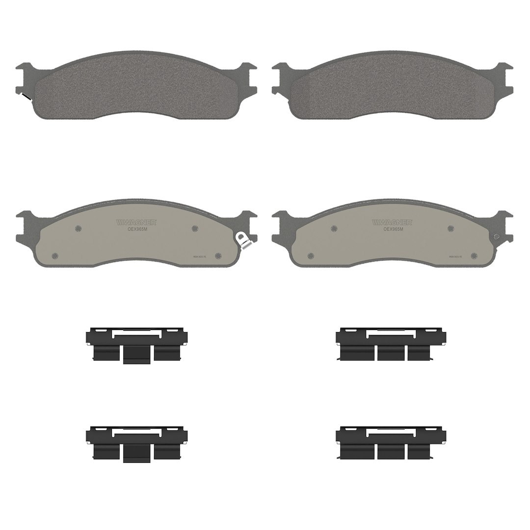 Wagner Brake Brake Pad, Oex, Fmsi Number D965-7864, Semi-Metallic, Set of 4, With Mounting Hardware – OEX965M