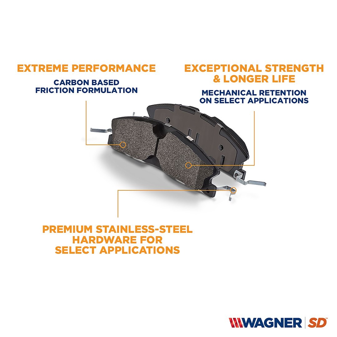 Wagner Brake Brake Pad, Severe Duty, Fmsi Number D2018-9250, Semi-Metallic, Set of 4 – SX2018