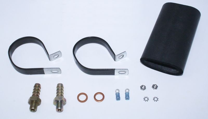 Walbro Fuel Pump Mounting Bracket, For Use with Walbro GSL392 Fuel Pumps, With Mounting Brackets/ Fuel Pump Insulating Sleeve/ Barb Fittings – 400-939