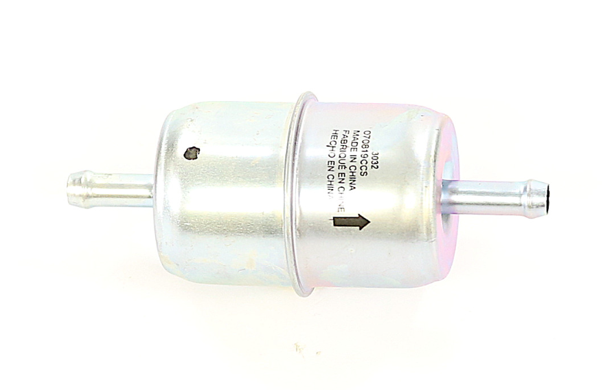 WIX Filters Fuel Filter, IN-Line, 1.936 Inch Top/ 1.936 Inch Bottom Diameter X 3.8 Inch Length, 20 Micron Element, Metal, With Clamps/ Hoses – 33032