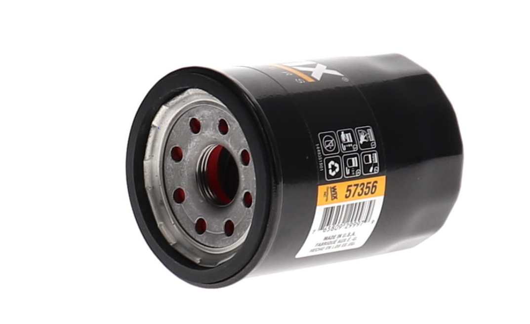 WIX Filters Oil Filter, Spin-On Style, Enhanced Cellulose Media, With Anti Drain Back Valve, With 8-11 PSI Bypass Valve, Without Removal Nut – 57356