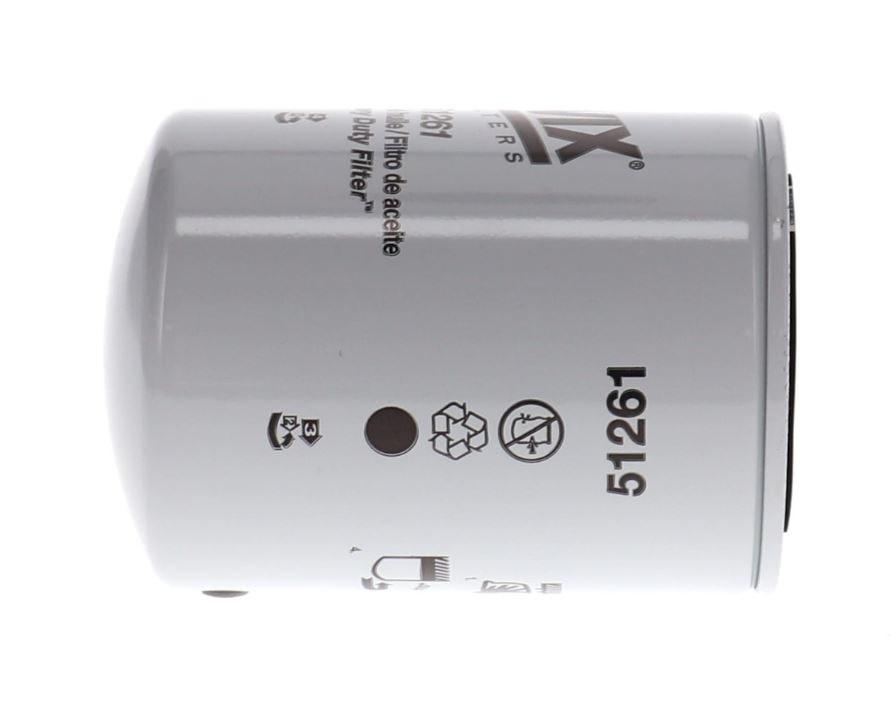 WIX Filters Oil Filter, Spin-On Style, 5.166 Inch Height X 3.683 Inch Outside Diameter Top, 32 Micron Element, 350 PSI Burst Pressure – 51261