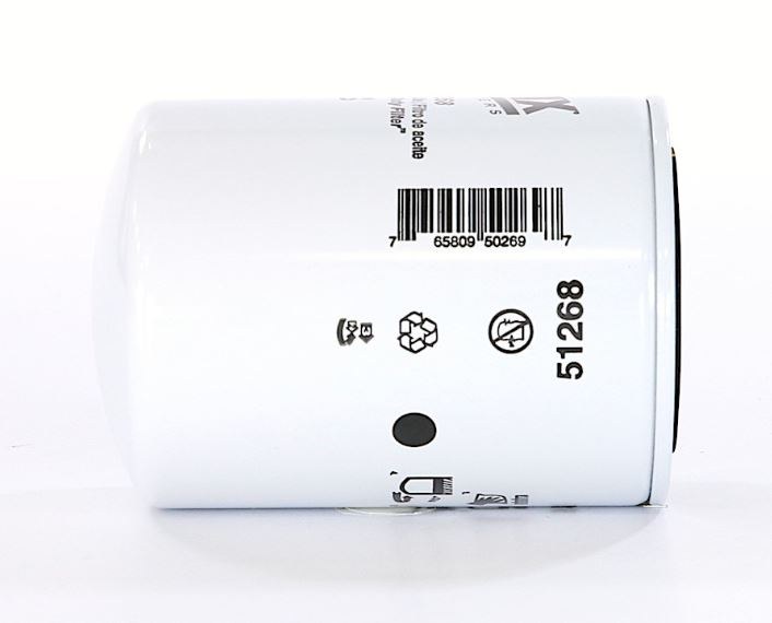 WIX Filters Oil Filter, Spin-On, 5.218 Inch Height X 3.691 Inch Outer Diameter Top, 25 Micron Element, 560 PSI Burst Pressure – 51268