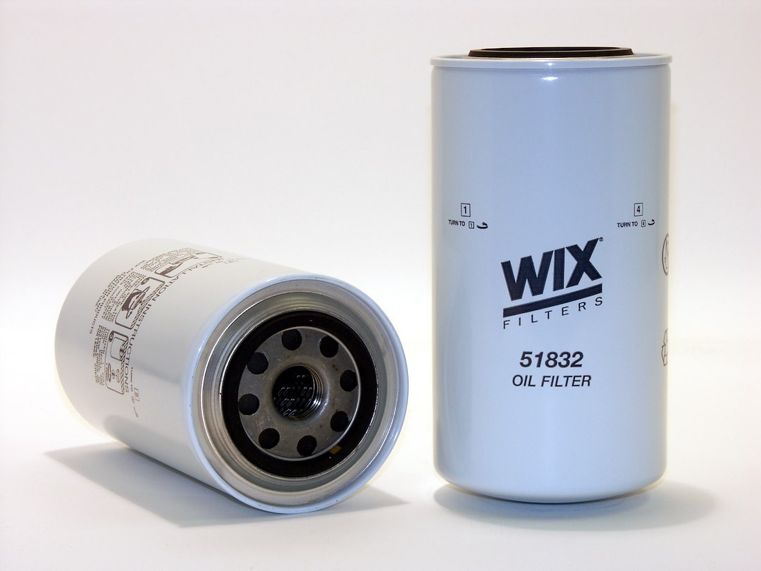 WIX Filters Oil Filter, Spin-On, 8.05 Inch Height X 4.315 Inch Outside Diameter, 32 Micron Element, 310 PSI Burst Pressure – 51832