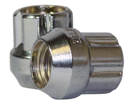 WIX Filters Lug Nut, 1/2 Inch X 20 Thread Size, 60 Degree Conical, Acorn, 0.84 Inch Overall Length, Chrome Plated, Silver, Carbon Steel – 57094