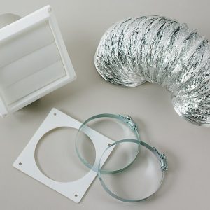 Westland Clothes Washer/ Dryer Vent Installation Kit, Splendide ®, For Use with Splendide DV6500X Clothes Dryer, White, Standard Type – VI422