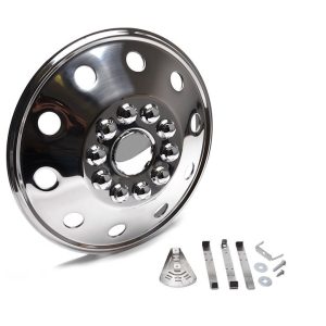 Wheelmaster Wheel Cover, 19-1/2 Inch, Front Wheel, With 10 Lug/ Mounting Hardware, Single – 7195B1