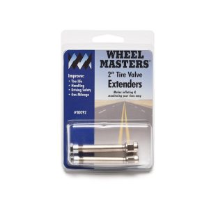 Wheelmaster Valve Stem Extension, 2 Inch Straight, With Valve Stem Cap, Set of 2 – 80292