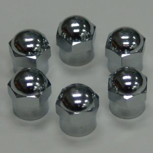 Wheelmaster Valve Stem Cap, Hex Cap, Stainless Steel, Set of 6 – 8030