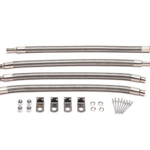 Wheelmaster Valve Stem Extension, Used with 22 Inch Aluminum Wheels, Two 13 Inch Straight and Two 14 Inch 90 Degree, Stainless Steel – 8110A