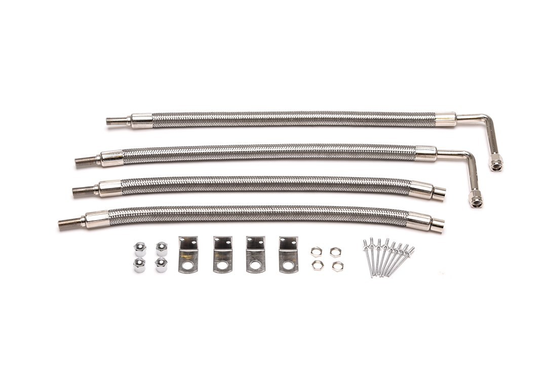 Wheelmaster Valve Stem Extension, Used with 22 Inch Aluminum Wheels, Two 13 Inch Straight and Two 14 Inch 90 Degree, Stainless Steel – 8110A