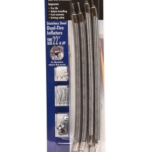 Wheelmaster Valve Stem Extension, Used with 22 Inch Aluminum Wheels, Two 13 Inch Straight and Two 14 Inch 90 Degree, Stainless Steel – 8110A