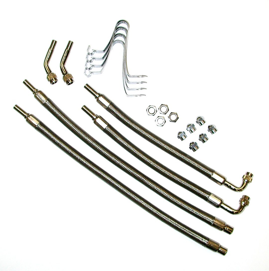 Wheelmaster Valve Stem Extension, Used with 16 Inch to 19-1/2 Inch Diameter Wheels, Two 13 Inch Straight and Two 9-1/2 Inch 90 Degree – 8208