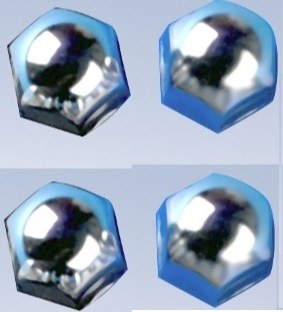 Wheelmaster Wheel Simulator Lug Nut Cover, Snap IN, 1 Inch Diameter, Chrome Plated, Plastic, Set of 4 – 9003-4