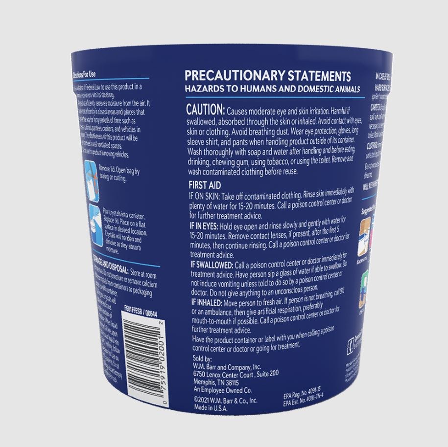 Wm Barr & Co Dehumidifier, Damprid, Granules IN Tub, 10.5 Ounce, Refillable, Fragrance Free – FG01FFESB