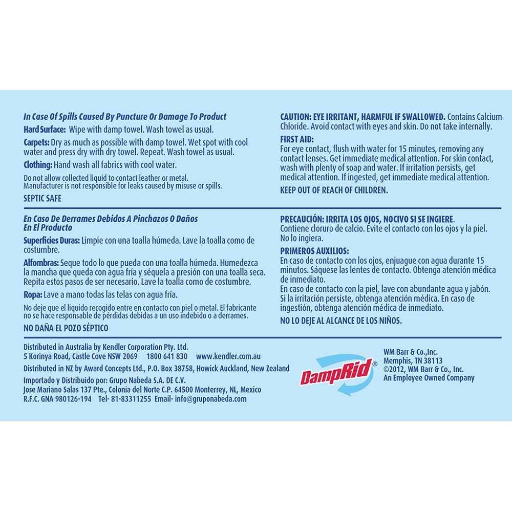 Wm Barr & Co Dehumidifier, Damprid, Granules IN Tub, 2 Pound, Not Refillable, Fragrance Free, Single – FG50T