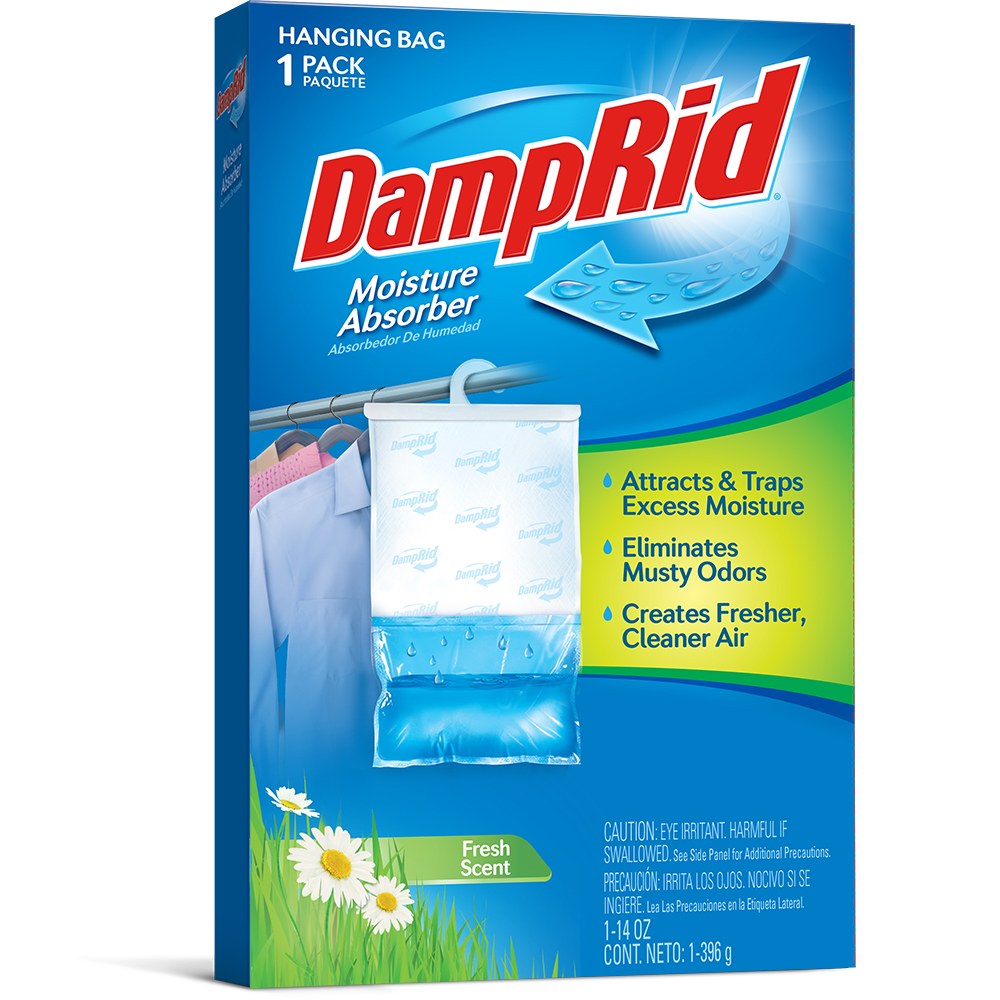 Wm Barr & Co Dehumidifier, Damprid, Granules IN Hanging Bag Style, 14 Ounce, Not Refillable, Fresh Scent, Single – FG80