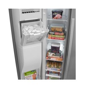 Whirlpool Refrigerator Door, Use with Whirlpool 21 Cubic Foot Capacity Refrigerator, Left Hand, Stainless Steel – LW10691266